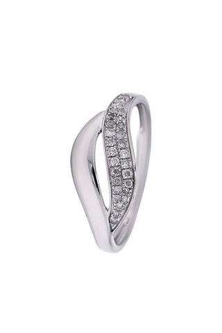 Anel Evora - Ouro branco e diamantes