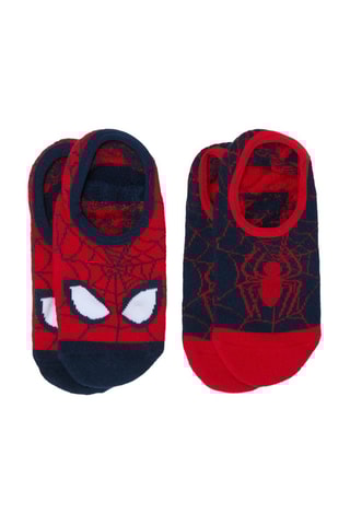 2 paires de protège-pieds antidérapantes Spider-Man Avengers Marvel - Bleu marine et rouge
