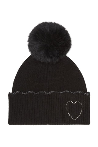 Bonnet à pompon - Noir