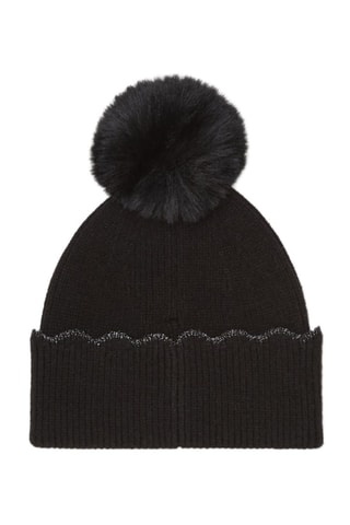 Bonnet à pompon - Noir