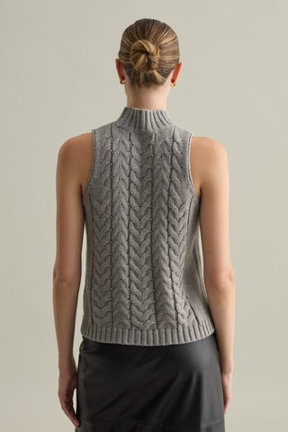 Pull sans manches - Gris chiné