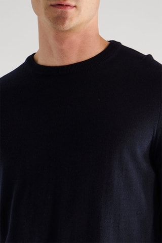 Pull en mérinos - Bleu marine