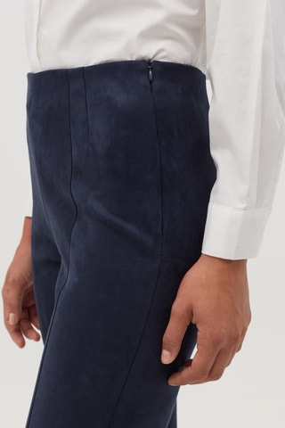 Pantalon 7/8 taille haute - Bleu marine