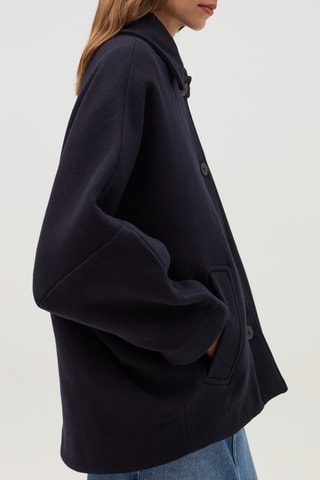 Caban en laine - Bleu marine