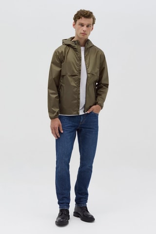 Imperméable à capuche - Vert olive
