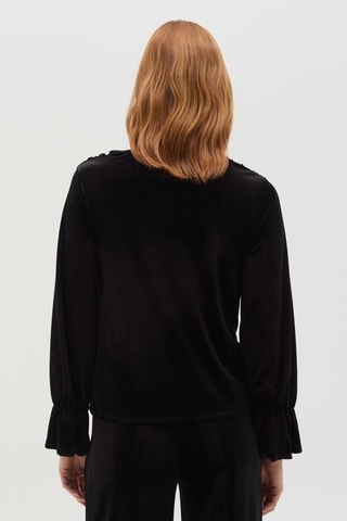 Top en velours - Noir