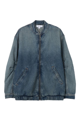 Bomber en jean dip and dye - Bleu clair