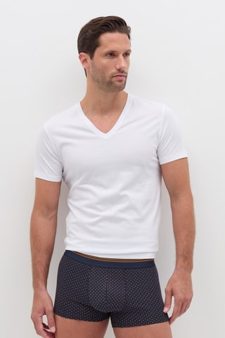 3 boxers en coton biologique - Bleu marine