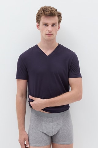 Boxer en coton biologique - Gris chiné