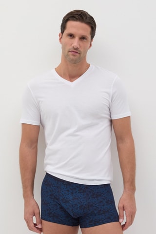 Boxer en coton biologique - Bleu