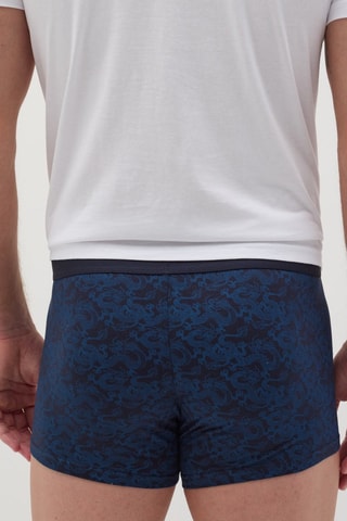 Boxer en coton biologique - Bleu