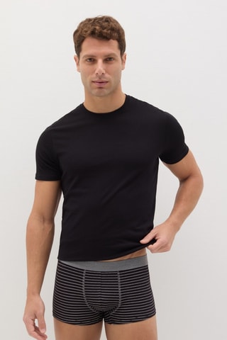 Boxer en coton biologique - Noir