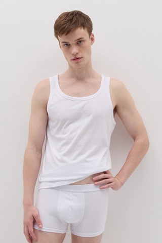 Boxer en coton biologique - Blanc