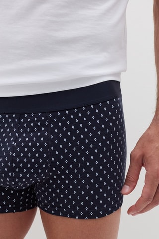 3 boxers en coton biologique - Bleu