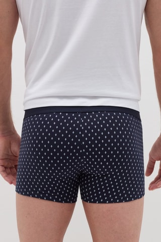 3 boxers en coton biologique - Bleu