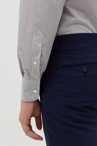 Chemise - Blanc et bleu cobalt