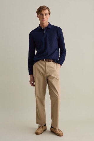 Polo en coton biologique - Bleu marine