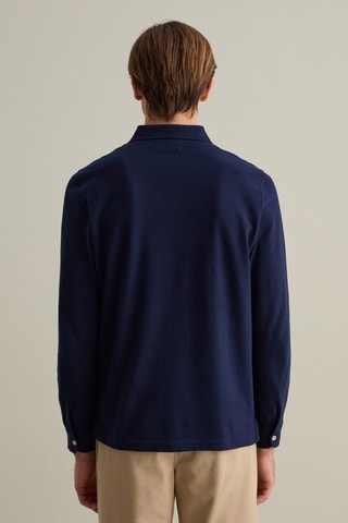 Polo en coton biologique - Bleu marine