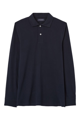 Polo en coton biologique - Bleu marine