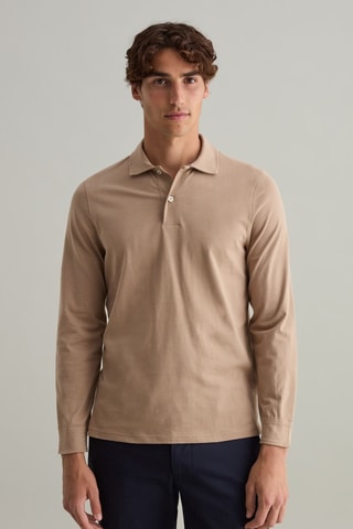 Polo en coton biologique - Beige