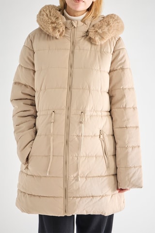 Doudoune longue - Beige