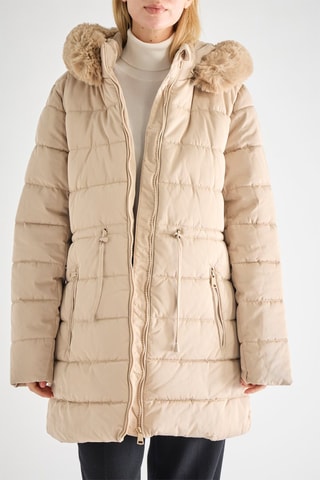 Doudoune longue - Beige