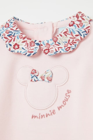 Body en coton biologique Minnie Disney - Rose poudré