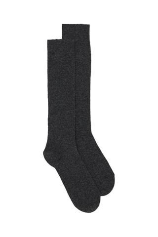Chaussettes en laine et cachemire - Gris foncé