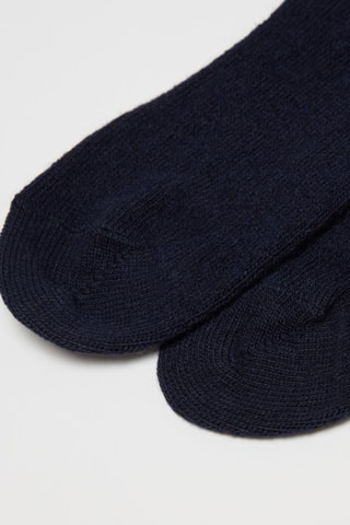 Chaussettes en laine et cachemire - Bleu marine