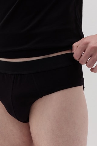 Slip en coton biologique - Noir