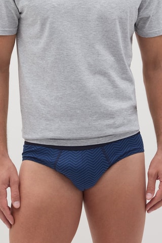 5 slips en coton biologique - Bleu