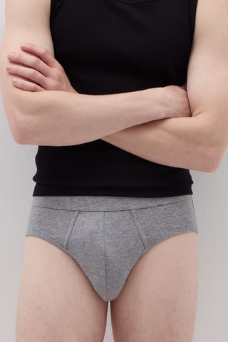 2 slips - Gris chiné