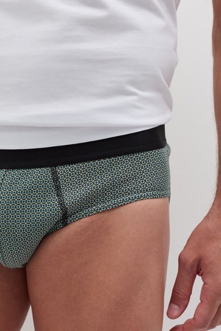 3 slips en coton biologique - Noir