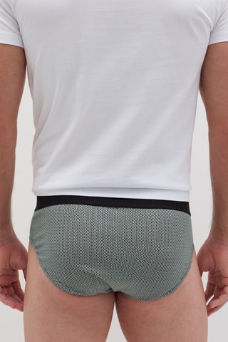 3 slips en coton biologique - Noir