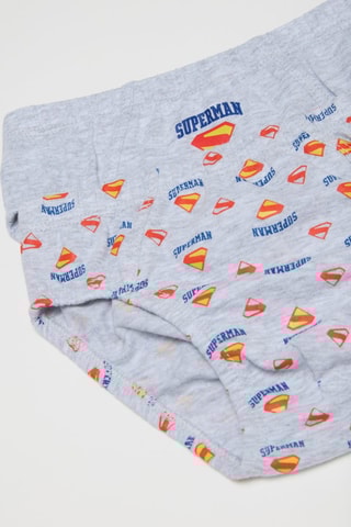 5 slips en coton biologique Superman La Ligue des Justiciers DC Comics - Bleu