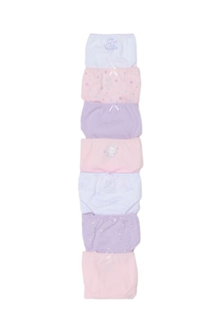 7 culottes en coton biologique - Rose et mauve