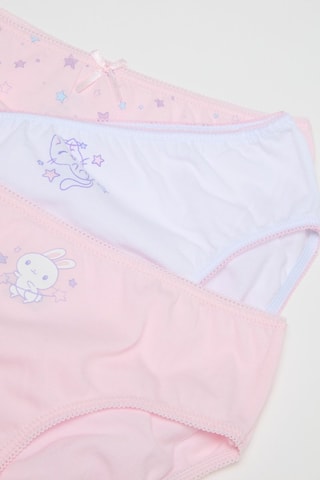 7 culottes en coton biologique - Rose et mauve
