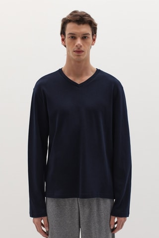 Pyjama - Bleu marine et gris