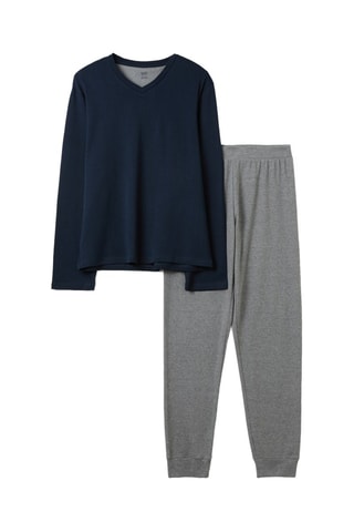 Pyjama - Bleu marine et gris