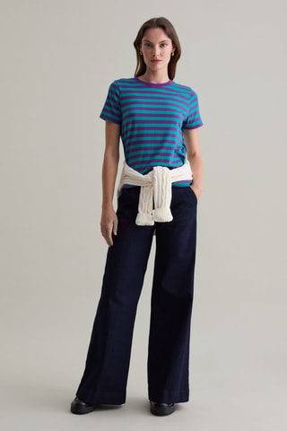 T-shirt - Violet et vert émeraude