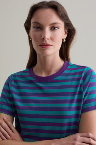 T-shirt - Violet et vert émeraude