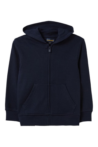 Sweat à capuche en coton biologique - Bleu marine