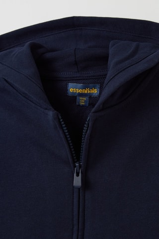 Sweat à capuche en coton biologique - Bleu marine