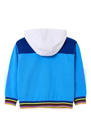 Sweat à capuche - Bleu roi et orange