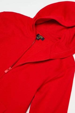 Sweat biologique à capuche - Rouge