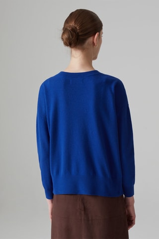 Sweat regular en laine - Bleu