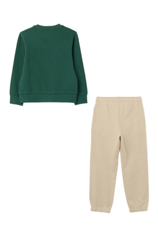 Sweat et pantalon - Vert foncé et beige