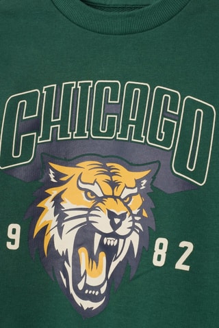 Sweat et pantalon - Vert foncé et beige