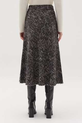 Jupe midi taille haute - Noir