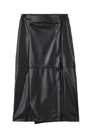 Jupe midi taille haute - Noir